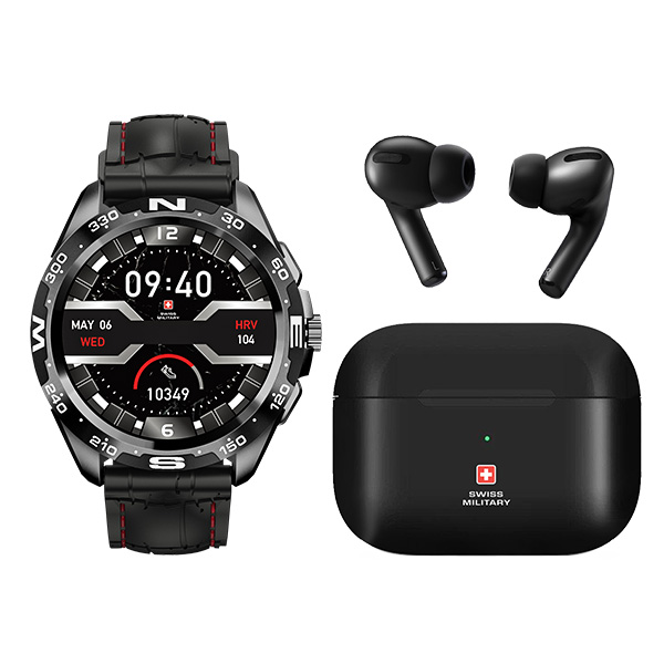 Combo Offer – Dom 1 Smart Watch Black + Victor TWS